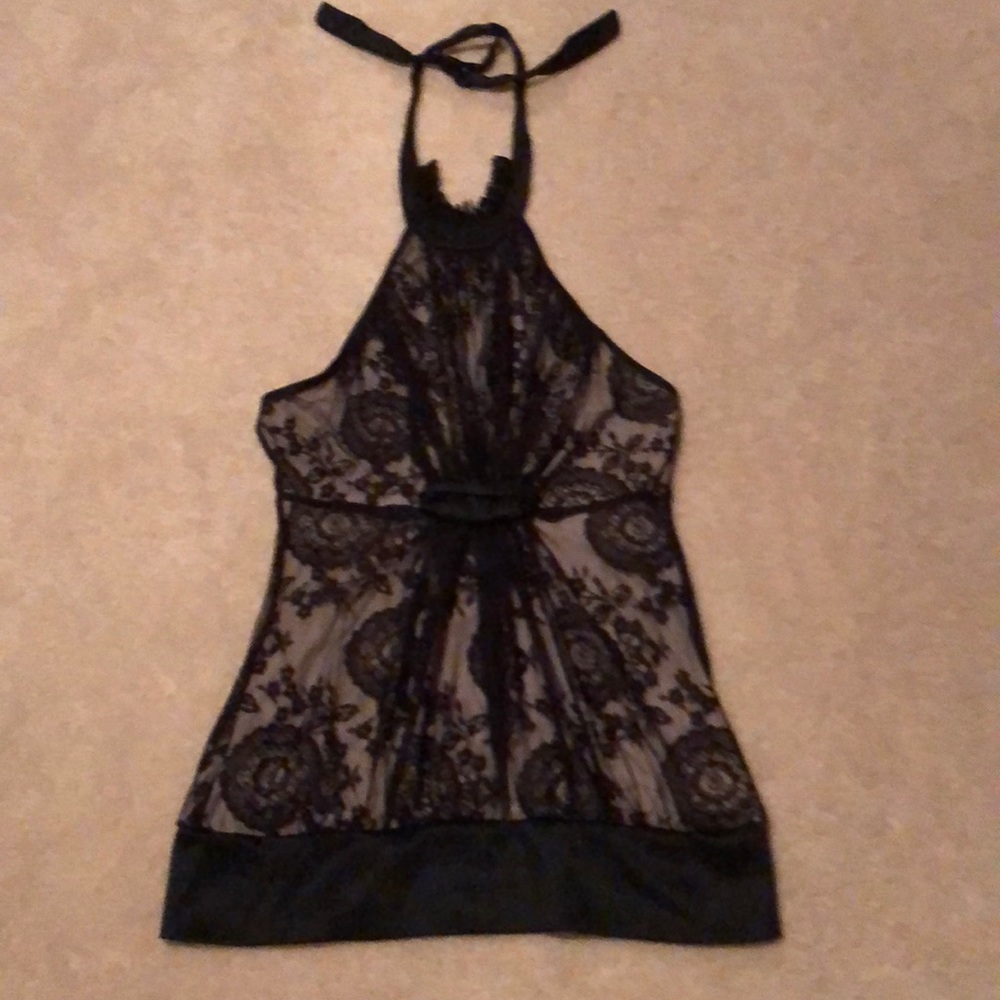 bebe Lace Halter Top